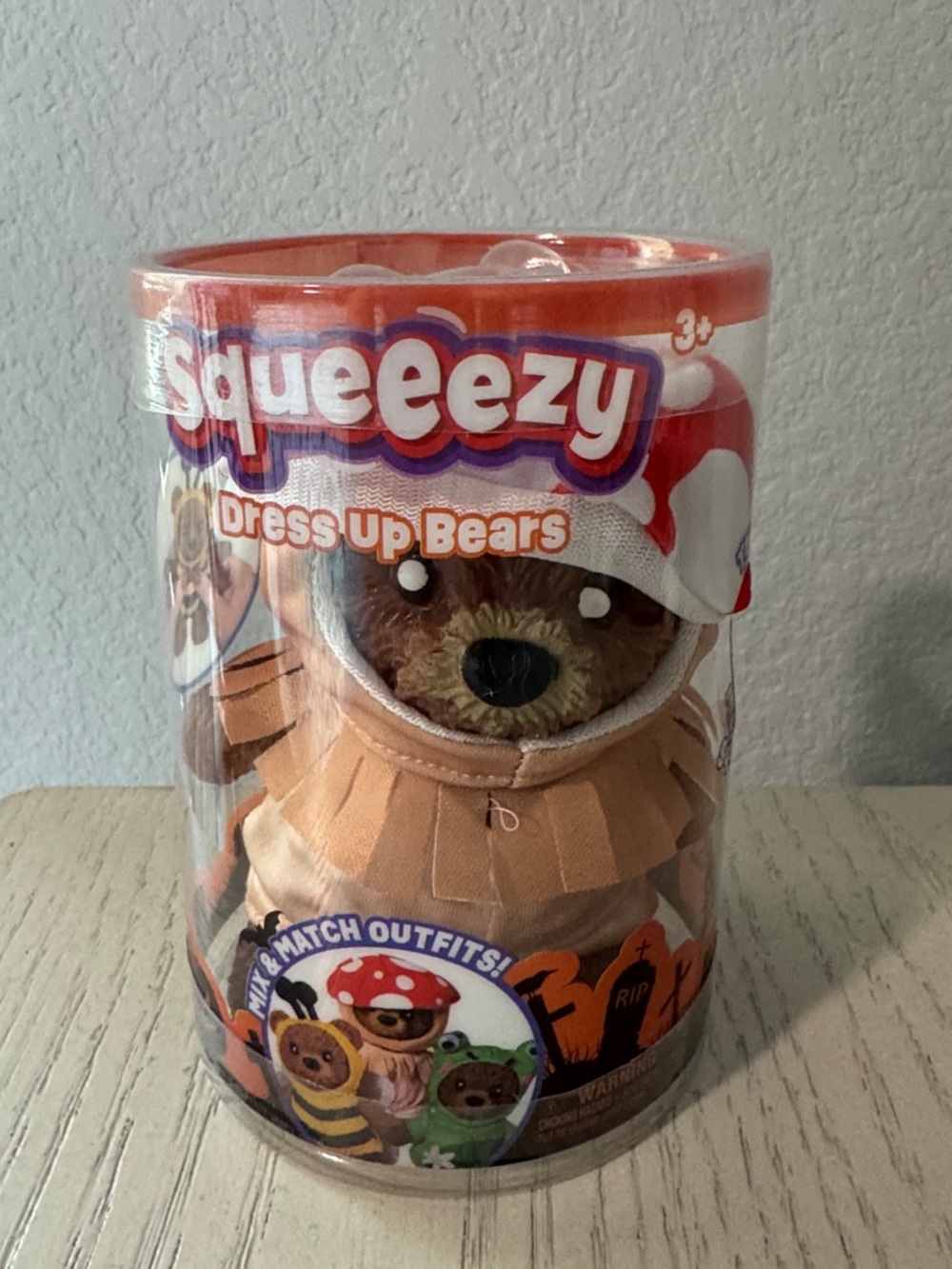 Squeezy Mushroom Dress Up Bears - Removable Costume Plush Squishy Bear